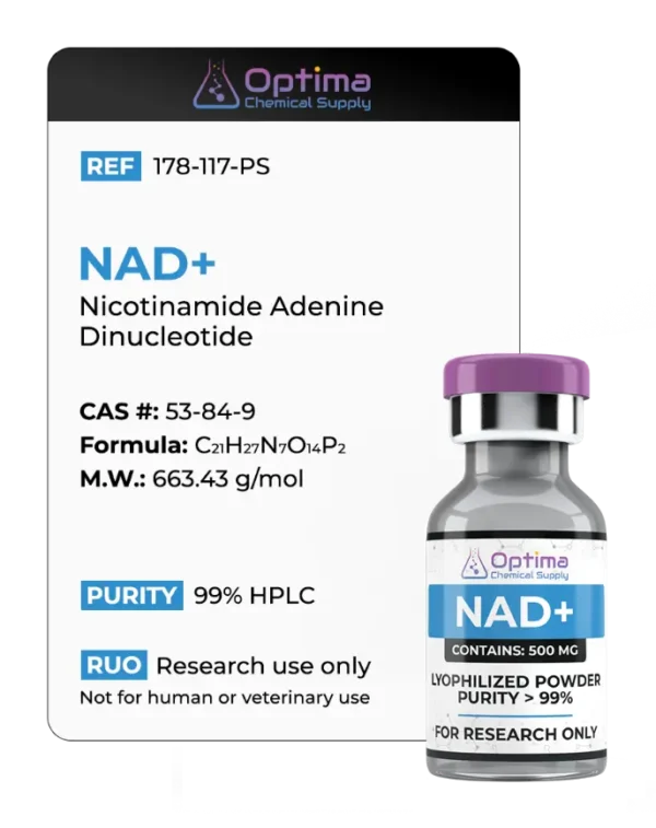 NAD+ 500 mg bottle