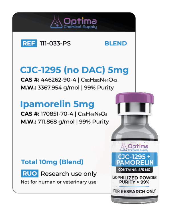 CJC-1295 and Ipamorelin 5/5 mg bottle